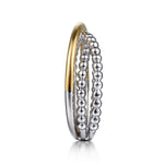 925 Sterling Silver and 14K Yellow Gold Criss Cross Ring - LR52135MZJJJ-Gabriel & Co.-Renee Taylor Gallery