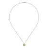 925 Sterling Silver and 14K Yellow Gold Fashion Pendant Necklace - NK6898MZJJJ-Gabriel & Co.-Renee Taylor Gallery