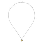 925 Sterling Silver and 14K Yellow Gold Fashion Pendant Necklace - NK6898MZJJJ-Gabriel & Co.-Renee Taylor Gallery