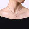 925 Sterling Silver and 14K Yellow Gold Fashion Pendant Necklace - NK6898MZJJJ-Gabriel & Co.-Renee Taylor Gallery