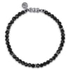 925 Sterling Silver and 4mm Black Onyx Beaded Bracelet - TBM4746SVJOX-Gabriel & Co.-Renee Taylor Gallery