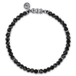 925 Sterling Silver and 4mm Black Onyx Beaded Bracelet - TBM4746SVJOX-Gabriel & Co.-Renee Taylor Gallery