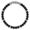 925 Sterling Silver and 6mm Black Titanium Bead Men's Bracelet - TBM2194TISVJJJ-Gabriel & Co.-Renee Taylor Gallery