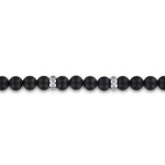 925 Sterling Silver and 6mm Black Titanium Bead Men's Bracelet - TBM2194TISVJJJ-Gabriel & Co.-Renee Taylor Gallery