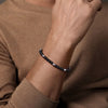 925 Sterling Silver and 6mm Black Titanium Sandblast Men's Beaded Bracelet - TBM2214TISVJJJ-Gabriel & Co.-Renee Taylor Gallery