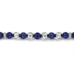 925 Sterling Silver and 6mm Lapis Beaded Bracelet - TBM4531SVJLP-Gabriel & Co.-Renee Taylor Gallery