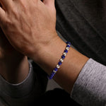 925 Sterling Silver and 6mm Lapis Beaded Bracelet - TBM4531SVJLP-Gabriel & Co.-Renee Taylor Gallery