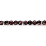 925 Sterling Silver and 6mm Tiger Eye Beads Bracelet - TBM4533-75SVJTE-Gabriel & Co.-Renee Taylor Gallery