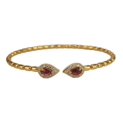 14K Gold, Pink Tourmaline & Diamond Bracelet - M9253-Marika-Renee Taylor Gallery