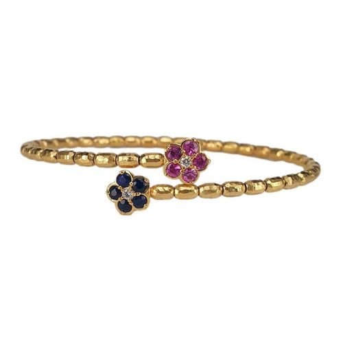 14K Gold, Sapphire, & Diamond Bracelet - M9267-Marika-Renee Taylor Gallery