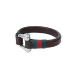 Shackle Bracelet Flag - Silver Plated, Leather - B0011 MMR-CXC-Renee Taylor Gallery