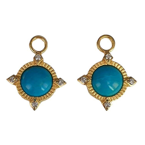 14K Gold Turquoise & Diamond Charms - M9588-Marika-Renee Taylor Gallery
