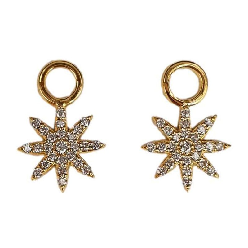14K Yellow Gold Starburst Earring Charms - M9606-Marika-Renee Taylor Gallery