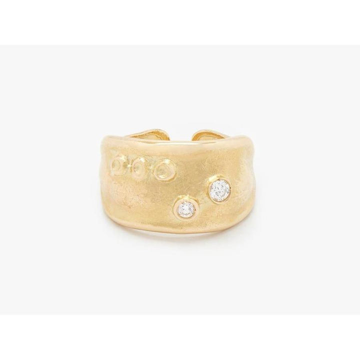 Gold band ring with diamonds - A2034-Misani Milano-Renee Taylor Gallery