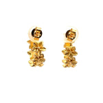 Aloha Flower Hoop Earrings 24K Gold Vermeil - ALE5-Joyla-Renee Taylor Gallery