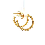 Aloha Flower Hoop Earrings 24K Gold Vermeil - ALE5-Joyla-Renee Taylor Gallery