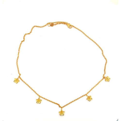 Aloha 5 Flower Necklace Gold Vermeil 8MM - ALN4-Joyla-Renee Taylor Gallery