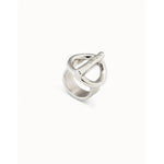 On/Off Sterling Silver Sterling Silver Plated Ring - ANI0626MTL-UNO de 50-Renee Taylor Gallery