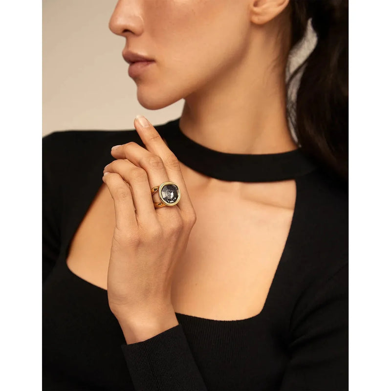 On My Own 18K Gold Plated Ring - ANI0654GRSORO-UNO de 50-Renee Taylor Gallery