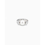 Sterling Silver Plated Ring with Pearl - ANI0662BPLMTL-UNO de 50-Renee Taylor Gallery