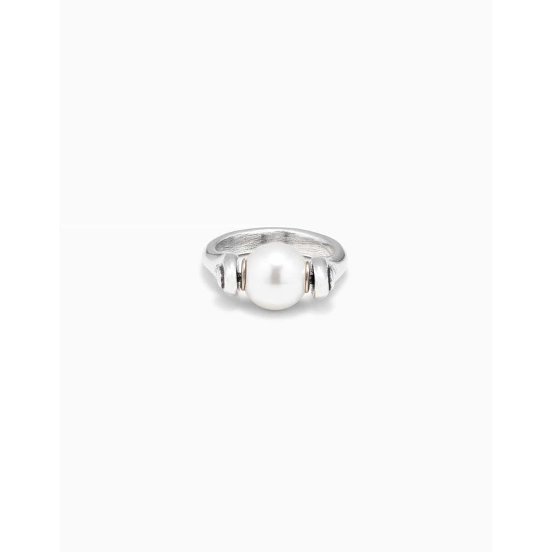 Sterling Silver Plated Ring with Pearl - ANI0662BPLMTL-UNO de 50-Renee Taylor Gallery