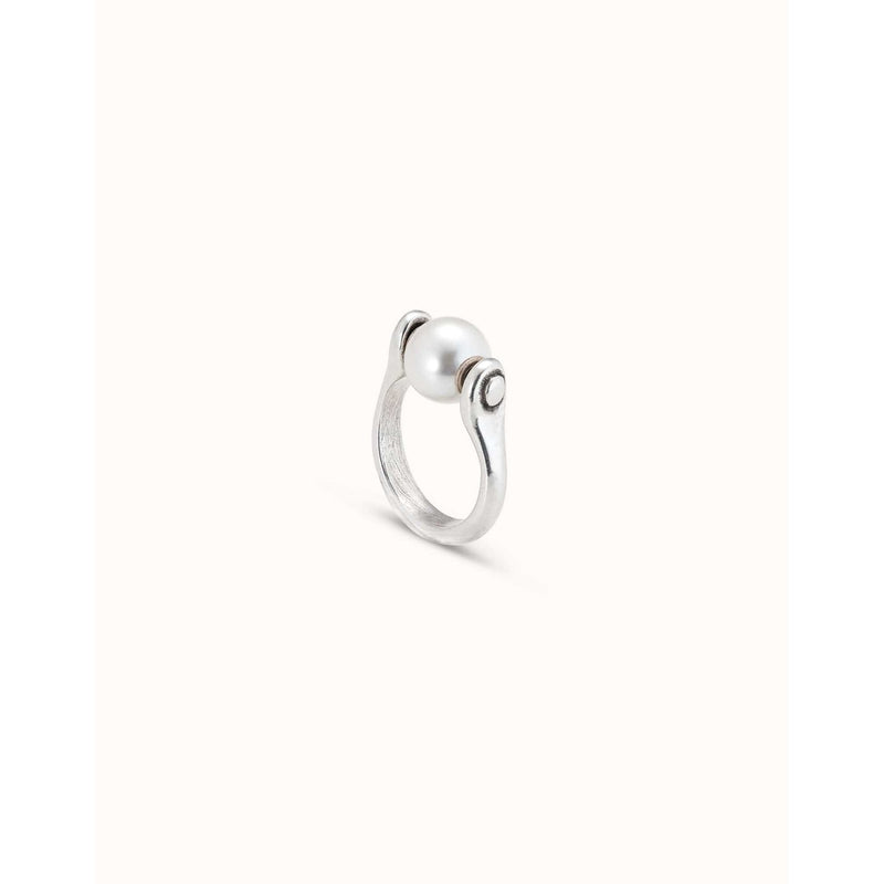 Sterling Silver Plated Ring with Pearl - ANI0662BPLMTL-UNO de 50-Renee Taylor Gallery