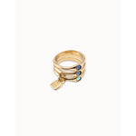 Happy Blue 18K Gold Plated Ring - ANI0678AZUORO-UNO de 50-Renee Taylor Gallery