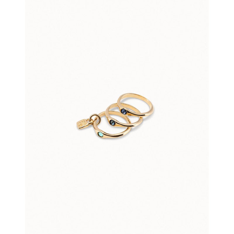 Happy Blue 18K Gold Plated Ring - ANI0678AZUORO-UNO de 50-Renee Taylor Gallery