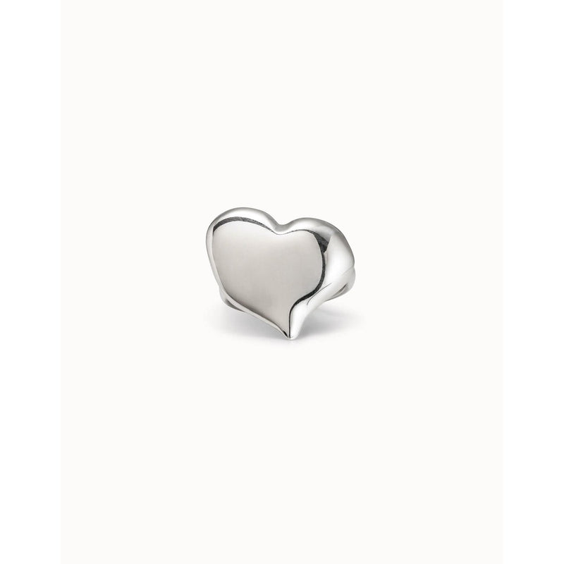 Sterling Silver Plated Large Heart Shaped Ring - ANI0700MTL00018-UNO de 50-Renee Taylor Gallery