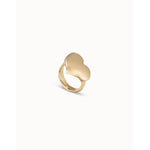 18K Gold Plated Large Heart Shaped Ring - ANI0700ORO00015-UNO de 50-Renee Taylor Gallery