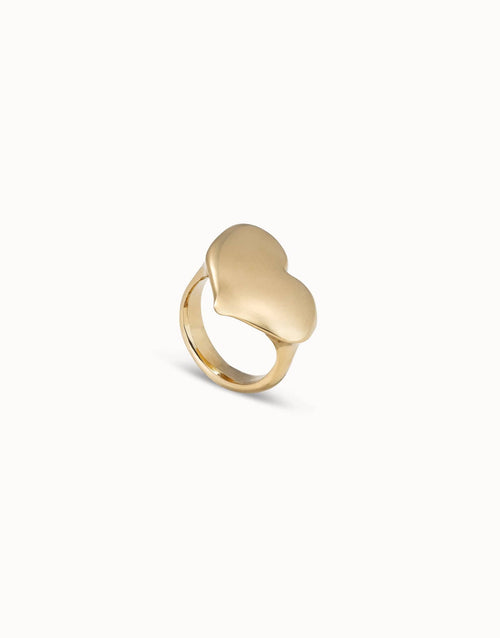 18K Gold-Plated Large Heart Shaped Ring - ANI0700ORO00015-Uno de 50-Renee Taylor Gallery