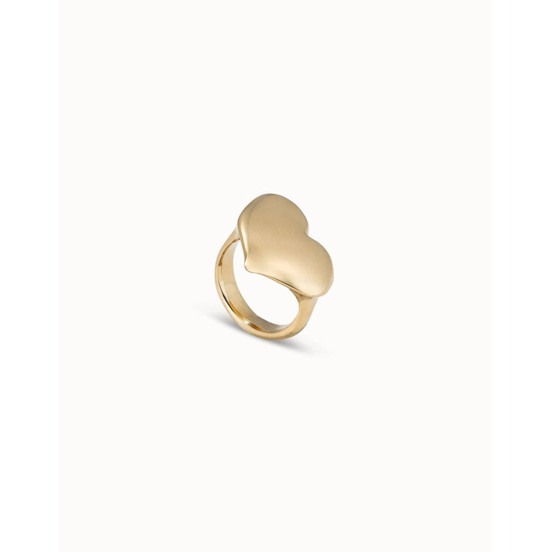 18K Gold Plated Large Heart Shaped Ring - ANI0700ORO00015-UNO de 50-Renee Taylor Gallery