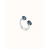 Aura Blue Silver Sterling Silver Plated Ring-UNO de 50-Renee Taylor Gallery