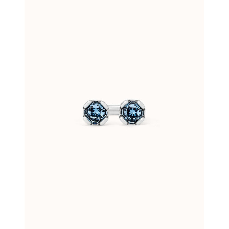 Aura Blue Silver Sterling Silver Plated Ring-UNO de 50-Renee Taylor Gallery
