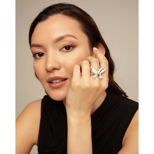 Silver Butterfly Effect Ring - ANI0796MTL000-UNO de 50-Renee Taylor Gallery