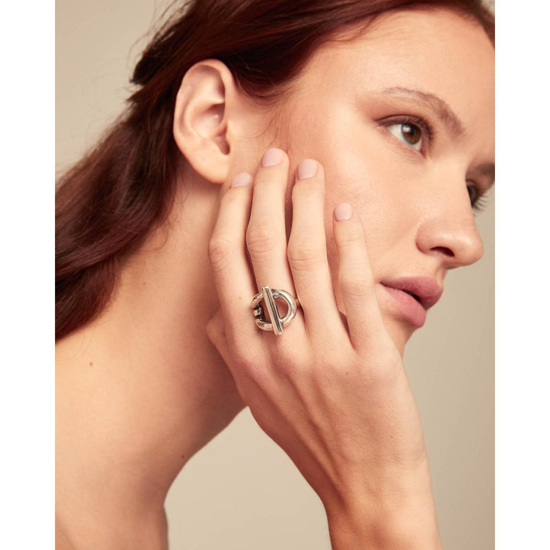 Sterling Silver Plated Ring - ANI0407MTL-UNO de 50-Renee Taylor Gallery