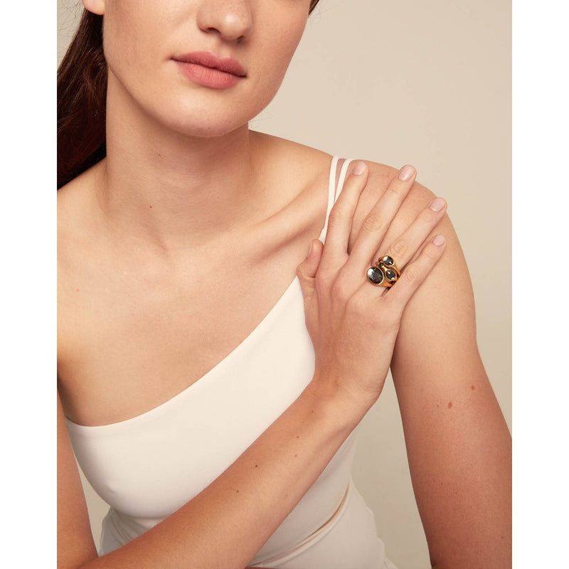 Sunshine 18K Gold Plated Ring - ANI0809NGRORO-UNO de 50-Renee Taylor Gallery