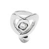 Sterling Silver Plated Ring with Large Heart and Central Clear Crystal - ANI0842CRSMTL-UNO de 50-Renee Taylor Gallery