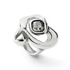 Sterling Silver Plated Ring with Large Heart and Central Clear Crystal - ANI0842CRSMTL-UNO de 50-Renee Taylor Gallery