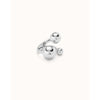 Sterling Silver Plated Ring with Three Bubble-Shaped Beads of Different Sizes - ANI0843MTL-UNO de 50-Renee Taylor Gallery