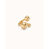 18K Gold Plated Ring with Three Bubble-Shaped Beads of Different Sizes - ANI0843ORO-UNO de 50-Renee Taylor Gallery