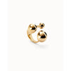 18K Gold Plated Ring with Three Bubble-Shaped Beads of Different Sizes - ANI0843ORO-UNO de 50-Renee Taylor Gallery