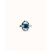Ser Deslumbrante Blue Oval Faceted Crystal Silver Plated Ring - ANI0850AZUMTL-UNO de 50-Renee Taylor Gallery