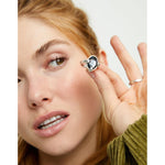 Ser Deslumbrante Oval Faceted Black Crystal Silver Plated Ring - ANI0850NGRMTL-UNO de 50-Renee Taylor Gallery
