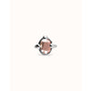 Ser Deslumbrante Pink Oval Faceted Crystal Silver Plated Ring - ANI0850RSAMTL-UNO de 50-Renee Taylor Gallery