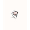 Ser Deslumbrante Pink Oval Faceted Crystal Silver Plated Ring - ANI0850RSAMTL-UNO de 50-Renee Taylor Gallery