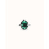 Ser Deslumbrante Green Oval Faceted Crystal Silver Plated Ring - ANI0850VRDMTL-UNO de 50-Renee Taylor Gallery