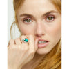 Ser Deslumbrante Green Oval Faceted Crystal Silver Plated Ring - ANI0850VRDMTL-UNO de 50-Renee Taylor Gallery
