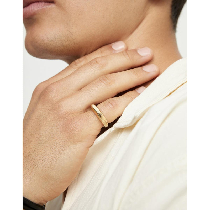 Ser Imparable Gold Geometric Ring - ANI0853ORO000-UNO de 50-Renee Taylor Gallery