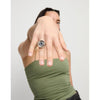 Ser Intuitiva Eye-Shaped Ring with Faceted Blue Crystal - ANI0856AZUMTL-UNO de 50-Renee Taylor Gallery
